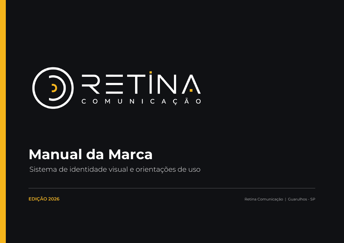 Capa do Manual da Marca Retina Comunicacao, edicao 2026